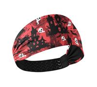 Artigianato Nebbia Design Halloween Rosso Nero Panno Antiscivolo Fasce Elastiche Tennis Sudore per Allenamenti Tennis