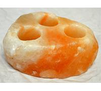 Artigianato Porta Candele di Sale Triplo Salgemma dell'Himalaya