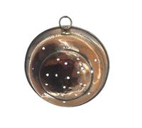 artigianatodaloise Piatto Forato bombato in Rame da Arredamento casa taverna Rustico Diametro 24x6 cm