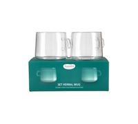 artigiano Neavita Set Herbal Mug Set da 2 Tazze in Vetro 300ml