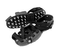 Artigli da ghiaccio antiscivolo a 32 denti, ramponi da ghiaccio regolabili, tacchetti da ghiaccio in acciaio ad alta resistenza, punte di trazione del ghiaccio per scarpe e stivali per la neve e il fa