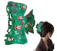artigli di capelli con strass, clip per capelli di Babbo Natale, fermagli per capelli comodi | Artigli per capelli durevoli per accessori per capelli portatili per Natale, compleanno
