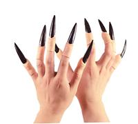 Artigli unghie falsi 10pcs freccia artigli anelli cosplay punta di dito per unghie festeggiatore di sostegno artigli artigli armature armature unghie vampiri gotico
