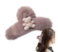 Artiglio di capelli 'orso del fumetto | Forcine di animali di peluche - Fermaglio per capelli grande, clip di capelli di animali di peluche per amici, ragazze, famiglia, regalo