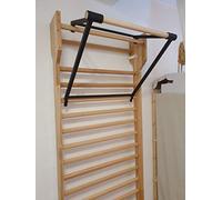 ARTIMEX Barra per trazioni agganciabile alla spalliera Svedese - utilizzata in Case, palestre o Centri Fitness per Allenamento e Fitness, codice 248 (Nero)