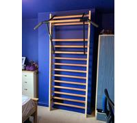 ARTIMEX Barra per trazioni con Maniglie Laterali agganciabile alla spalliera Svedese - utilizzata in Case, palestre o Centri Fitness per Allenamento e Fitness, codice 260 (Grigio (RAL 7016))