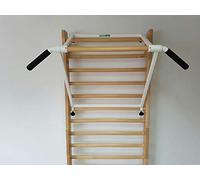 ARTIMEX Barra per trazioni con Maniglie Laterali agganciabile alla spalliera Svedese - utilizzata in Case, palestre o Centri Fitness per Allenamento e Fitness, codice 260 (Bianco)