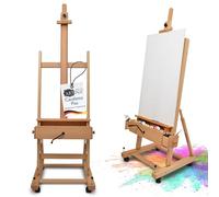 Artina cavalletto per pittura professionale in legno massello studio | con ruote per dipingere e da esposizione di faggio telaio atelier Pisa