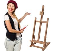 Artina Cavalletto pittorico da Tavolo Metz - pregiato Legno massello di faggio Tele Max. 62cm, inclinabile - per artisti