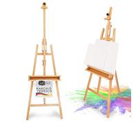 Artina Cavalletto pittura Barcelona per dipingere in accademia e studio, legno di faggio per artisti pittori belle arti - cavalletto in legno stabile e robusto - pittura e disegno professionale