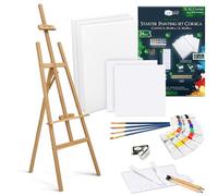 Artina - Kit pittura acrilica 24 pezzi con cavalletto in legno