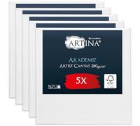 Artina Set da 5 Tela Piccole per Dipingere Telaio in Legno FSC® Canvas