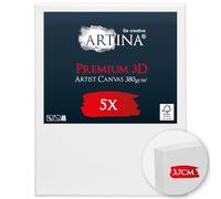 Artina set da 5 tele per dipingere piccole in cotone FSC con telaio alto