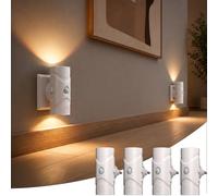 ARTINABS Luce Notturna LED da Presa con Sensore di Movimento, Lampada Notte Bambini 40LM Dimmerabile, Doppia Emissione Luce Su Giù 3 Modalità, 3000K Bianco Caldo per Corridoio Scale Bagno (4)