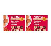 Artinci Almond Keto Cookies | Gluten-Free, Sugar-Free Biscuit | Diet Snacks for Healthy Living Made with Natural Stevia-Based Sweetener Blend (185gm) (Pack of 2)