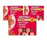Artinci Almond Keto Cookies | Gluten-Free, Sugar-Free Biscuit | Diet Snacks for Healthy Living Made with Natural Stevia-Based Sweetener Blend (185gm) (Pack of 3)