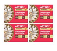 Artinci Sugar Free Kaju Katli | Low Carb | Low GI | No Added Sugar | Made with Pure Kaju (200gm) (Pack of 4)