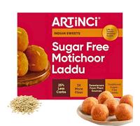 Artinci Sugar Free Motichoor Ladoo | Low Carb | Low GI | No Added Sugar | Made with Pure Desi Ghee (200gm) (Pack of 1)