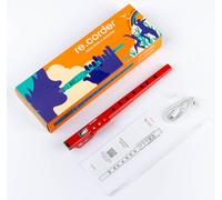 ARTinoise re.corder,flauto acustico digitale e controller MIDI wireless,App mobile 32 timbri,spartiti e esercizi su basi musicali,diteggiature personalizzabili,4 modalità di riproduzione (ROSSO)