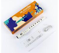 ARTinoise re.corder,flauto acustico digitale e controller MIDI wireless,App mobile 32 timbri,spartiti e esercizi su basi musicali,diteggiature personalizzabili,4 modalità di riproduzione (BIANCO)