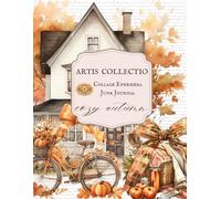 ARTIS COLLECTIO Collage Ephemera For Junk Journal Cozy Autumn: A Book With 222 Images + 10 extra leaves + 22 extra apples + 27 extra pumpkins To Use, ... Media and Scrapbooking Collage Decorative Art