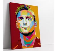 Artis Laboratory Poster Ritratto Moderno Francesco Totti 70x100cm - Stampa su Tela Artistica SENZA CORNICE, Quadri Moderni Soggiorno, Arredo Casa Ufficio, Eco-Friendly, Made in Italy