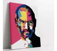 Artis Laboratory Poster Ritratto Moderno Steve Jobs 70x100cm - Stampa su Tela Artistica SENZA CORNICE, Quadri Moderni Soggiorno, Arredo Casa Ufficio, Eco-Friendly, Made in Italy