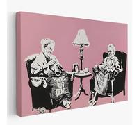 Artis Laboratory Punk is not dead in stile Banksy Graffiti- Poster su tela senza cornice per arredamento casa e ufficio - Tela da parete 50x70cm