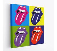 Artis Laboratory Quadro Andy Warhol Baci Riproduzione Artistica- Quadro su tela pronto da appendere con kit montaggio incluso arredamento casa e ufficio - 50x50cm