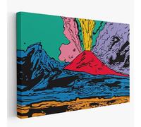 Artis Laboratory Quadro Andy Warhol Vesuvio Napoli Riproduzione Artistica- Quadro su tela pronto da appendere con kit montaggio incluso arredamento casa e ufficio - 70x100cm