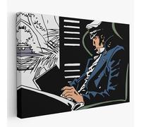 Artis Laboratory Quadro Corto Maltese Libro - Quadro su tela pronto da appendere con kit montaggio incluso, arredamento casa e ufficio - Decorazione murale e quadro da parete 50x70cm
