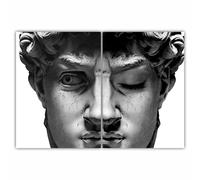 Artis Laboratory Set di 2 Poster Riproduzione David di Michelangelo 70x100cm - Stampa su Tela Artistica SENZA CORNICE, Quadri moderni soggiorno, Arredo Casa Ufficio, Eco-Friendly, Made in Italy