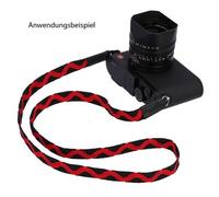 Artisan&Artist A ACAM-317 BKRE Cinghia per fotocamera in seta standard nero/rosso