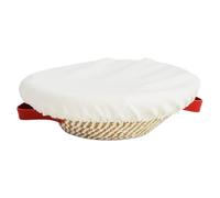 Artisan Bread Bread Basket, Handmade Proofing Box, Double-Handle Baking Tool with Liner and Cloth Cover, Rustic Bakery Supply for Dough Rising Pastry Storage Kitchen Use, 10.2x5.5 * 3.7in