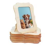 Artisan-Grade Paintable Display Frame - Ready-to-Finish Unfinished Wood , Precisely Cut For 4x6 Inch Photos & Artwork, Sturdy Standing Design, Perfect For Custom Crafts & DIY Projects | Ideal F