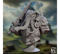 Artisan Guild Miniature D&D Elephorim Ivory Sentinels bust resin 3d print