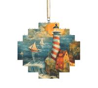 Artisan Mattone Puzzle Building Block Decorazione Ornamento Fai da Te 3D Puzzle Regalo Premuroso Stampa Faro Mare