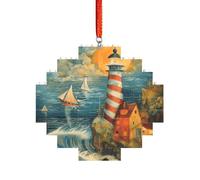 Artisan Mattone Puzzle Building Block Decorazione Ornamento Fai da Te 3D Puzzle Regalo Premuroso Stampa Faro Mare