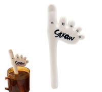 Artisan Toes Sipper, Authentic Ceramic Straw, 6.69 Inches Earthy Texture with Natural Material, Sustainable Handmade Tea Pipe, Quirky Design with Thick Build, Novelty Drinkware for Outdoor Party