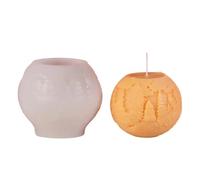 Artisanal Christmas Relief Sculpture Mold - Three Dimensional Festive Sphere Candle Cast, Flexible Soap Crafting Form | Handmade Wax Creation Implement, Holiday Soap Making Tool, Silicone Crafting Mat