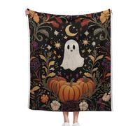 Artisanal Habitat Coperta in microfibra ultra morbida, 50x60in, Fiori scuri e foglie d'autunno, Leggera e Accogliente per Divano e Camera, ideale come regalo per compleanni, anniversari e festività