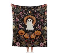 Artisanal Habitat Coperta in microfibra ultra morbida, 50x60in, Fiori scuri e foglie d'autunno, Leggera e Accogliente per Divano e Camera, ideale come regalo per compleanni, e festività