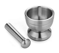 ArtisanShow 18/8 Doppio In Acciaio Inox Pillola Crusher Food Safe Spice Grinder Mortaio e Pestello Piedistallo Set Ciotola Pesto Polvere Aglio Press Pot Herb Mills Tritacarne