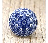 ARTISNO Pomelli in ceramica colorati blu per mobili da cucina, armadietti da bagno, cassettiera, cassettiera, fatti a mano, set di 10