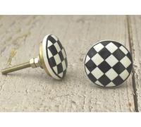 ARTISNO Pomelli in ceramica colorati per mobili da cucina, bagno, credenze, cassettiere, cassettiere, pomelli e tiranti fatti a mano (design 3)