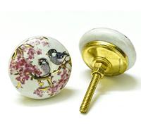 ARTISNO Pomelli in ceramica per armadietti da cucina, cassetti, pomelli in ceramica per porte, set di 10 (rosa)