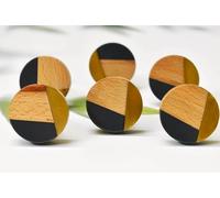 ARTISNO Pomelli per porte in legno e resina, design in tre tonalità oro, vintage, shabby chic, per mobili da interni, armadi, cassetti, maniglie (grigio), set da 6