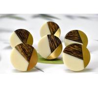 ARTISNO Pomelli per porte in resina di legno e resina, tre tonalità oro, vintage, shabby chic, mobili per interni, armadi, cassetti, maniglie (bianco)