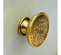 ARTISNO Pomelli rotondi in ottone per cassetti e porte, maniglie da tirare e spingere per armadi, armadi e mobili da cucina, set da 6