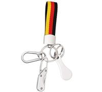 Artisoul Portachiavi Italia - in tela e pelle, con Portachiavi carrello spesa, moschettone, mini coltello | Metallo antiruggine | Portachiavi per auto moto bicicletta, per uomo e donna,20 (Germania)